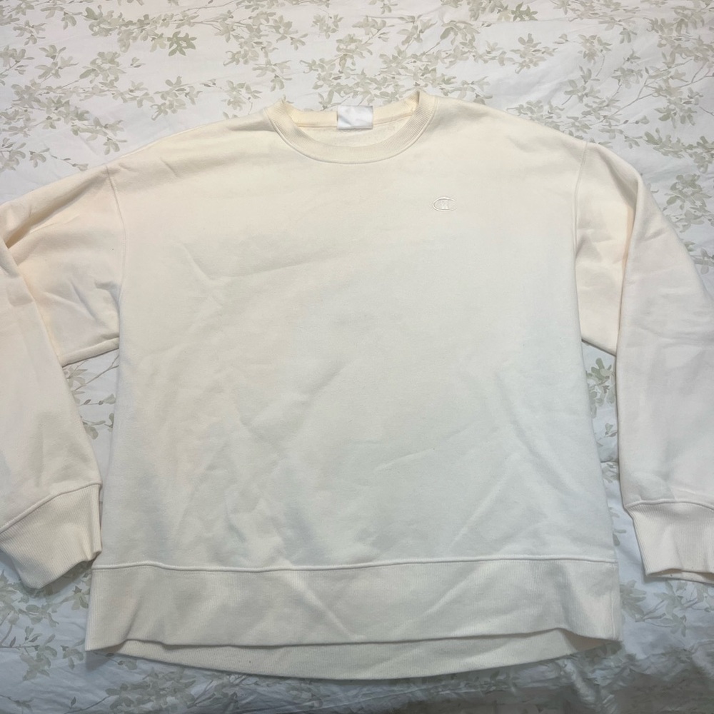 Champion Men's Off-White Crewneck Sweater